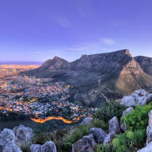 Tidlig aften udsigt over Cape Town