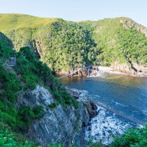Storms River Mouth hængebroen på Garden Route Sydafrika