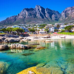 Panorama af Clifton Strand Cape Town