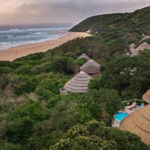 Luftbillede af Thonga Beach Lodge