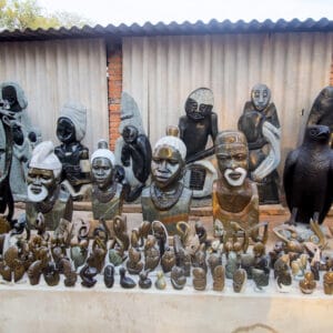 Souvenir marked i Victoria Falls Zimbabwe