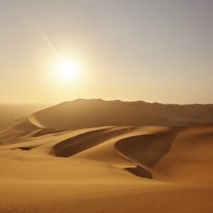 DuneSunsetHighAngleShotOfASunsetOverThe