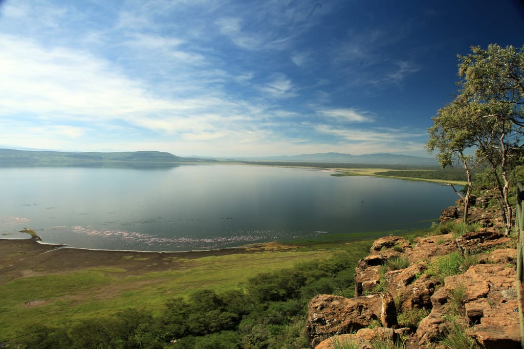 Lake Nakuru Nationalparken i Kenya