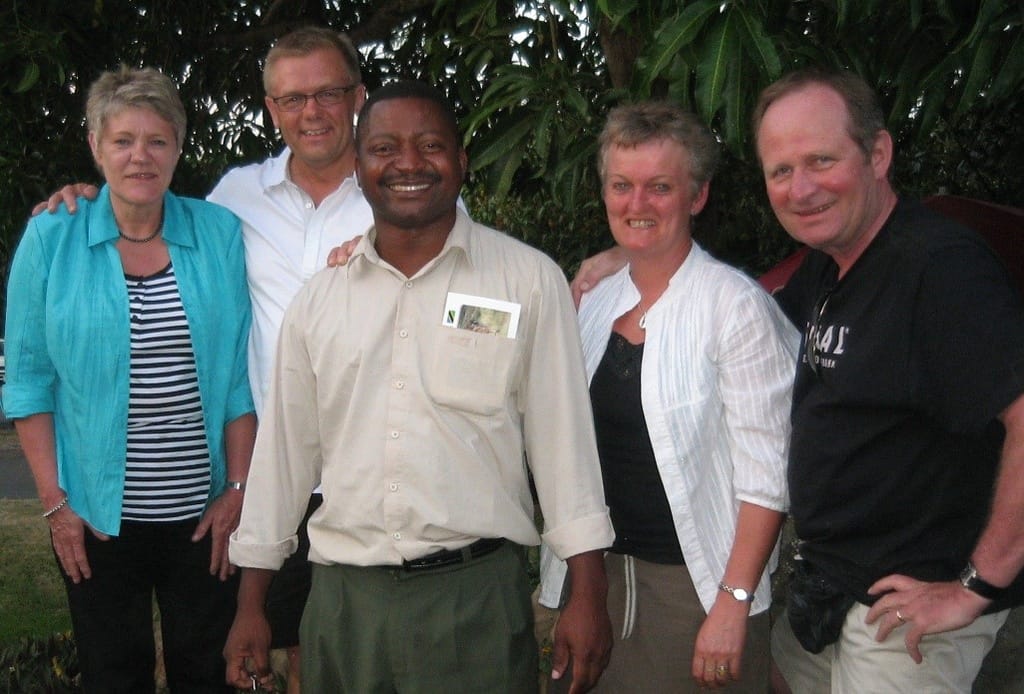 Anne Marie, Søren, Anna Grethe og Svend Aage på Tanzania safari