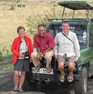 Michael & Bente Larsen på Kenya safari