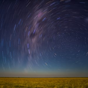 Startrail i Makgadikgadi Game Reserve