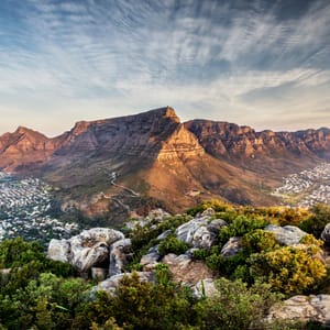 Solnedgang over Table Mountain