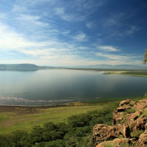 Lake Nakuru Nationalparken i Kenya