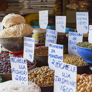 Lokal krydderimarked i Stone Town Zanzibar Tanzania