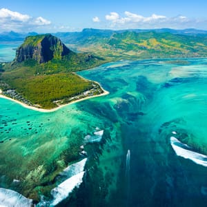 Le Morne kyst på Mauritius
