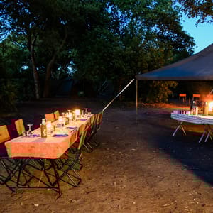 Aftensmad i Campen Bushways