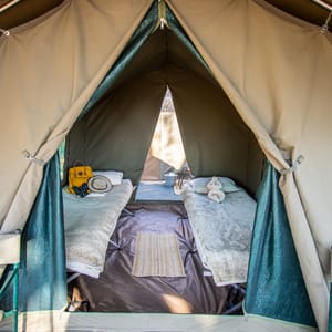 Premium Camping telt indenfor