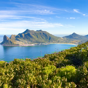 Udsigt over Hout Bay i Cape Town