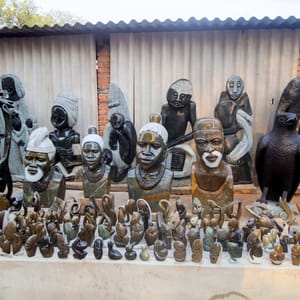 Souvenir marked i Victoria Falls Zimbabwe