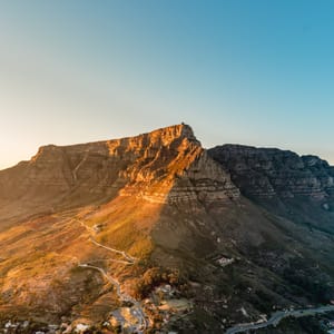 Sent eftermiddag lys over Table Mountain