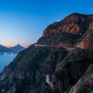 Chapmans Peak om morgen med udsigt over Cape Town