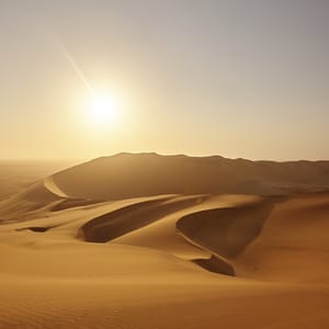 DuneSunsetHighAngleShotOfASunsetOverThe