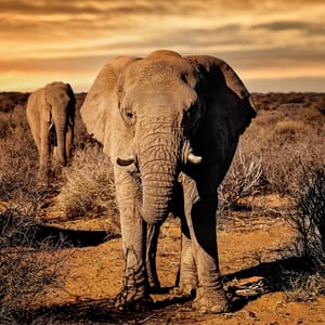 BigElephantInEtoshaNationalparkDuringSunset