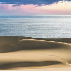 NamibiaTheNamibDesertLandscapeOfYellowDunesFallingInto