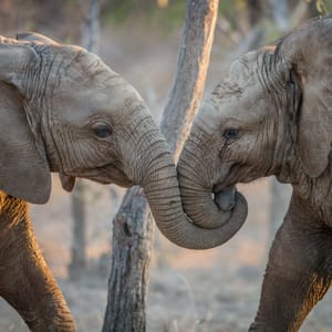 ElephantsPlayingInTheKrugerNationalParkSouthAfrica